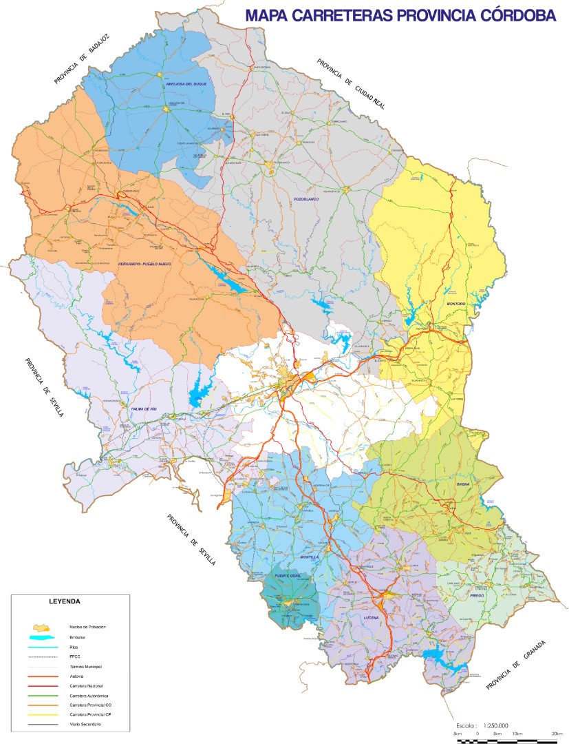 Mapa Digital Carreteras Consorcio Córdoba