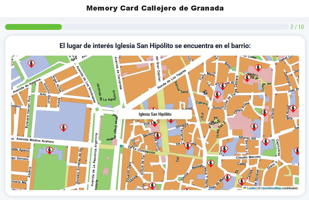 Memory Card Callejero de Granada