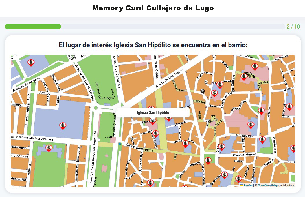 Memory Card Callejero de Lugo