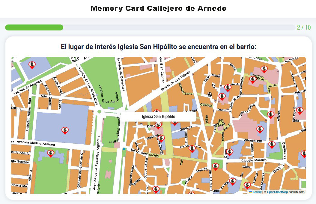 Memeory Card Callejero de Arnedo