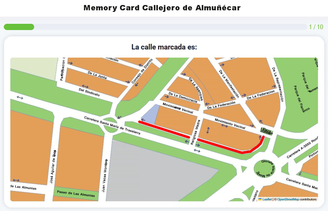 Memory Card Callejero de Almuñécar