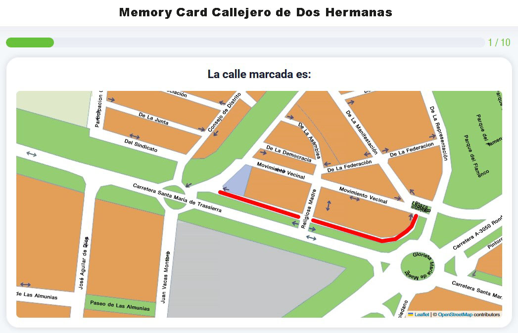 Memory Card Callejero de Dos Hermanas