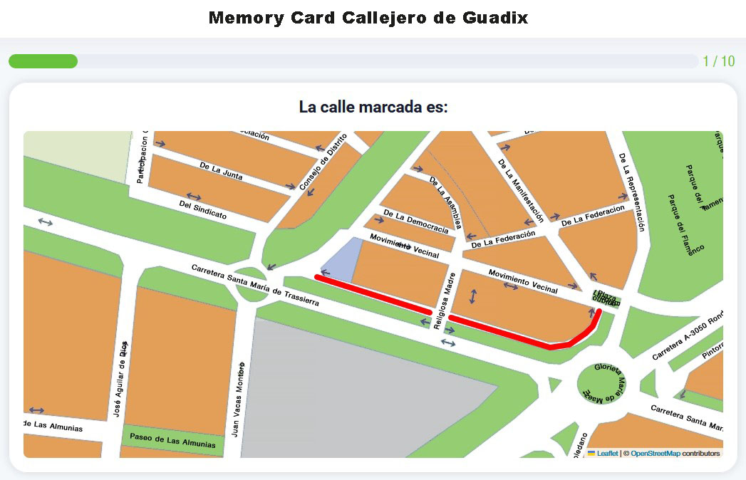 Memory Card Callejero de Guadix