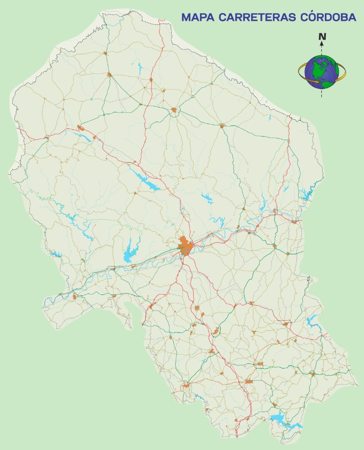 Imagen Digital Carreteras Zona Influencia Ayto. Córdoba