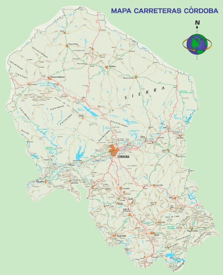 Imagen Digital Carreteras Zona Influencia Ayto. Córdoba